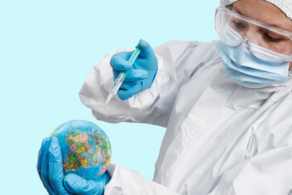 Spa Industry Market Size: Statistics and Growth Trends Across Europe healthcare worker in ppe symbolically vaccinating the world